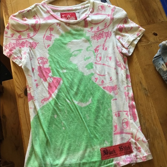 black stitch Tops - COPY - Punk Tee